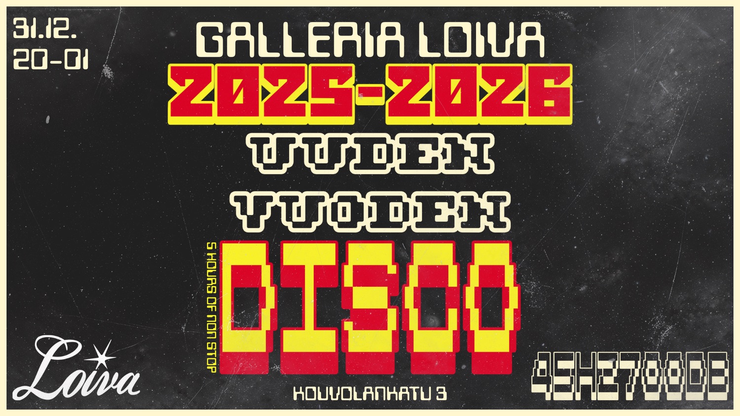 2025-2026 Uuden Vuoden Disco