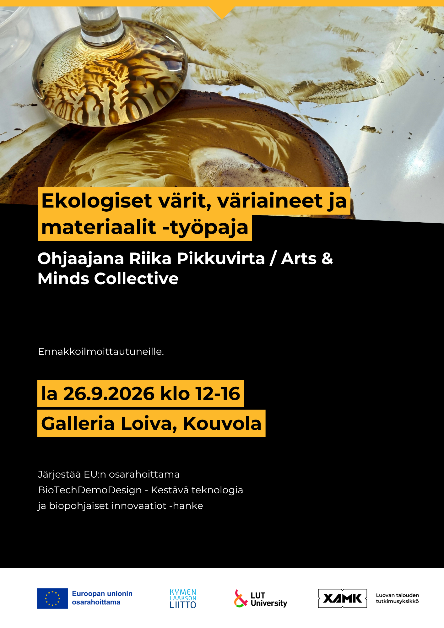 Ekologiset väriaineet työpaja - XAMK (ennakkoilmoittautuminen täynnä)